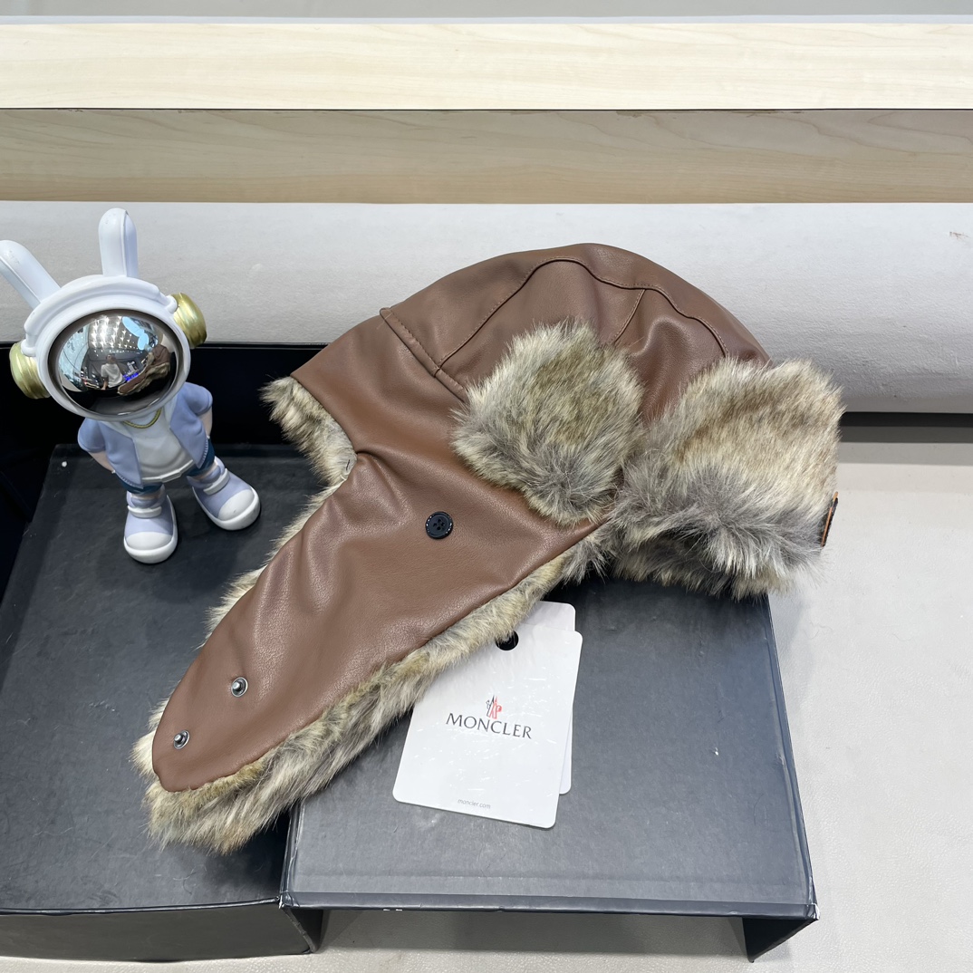  moncler吉普冬季加厚保暖帽子骑行加绒护耳雷锋帽东北户外顶风棉帽