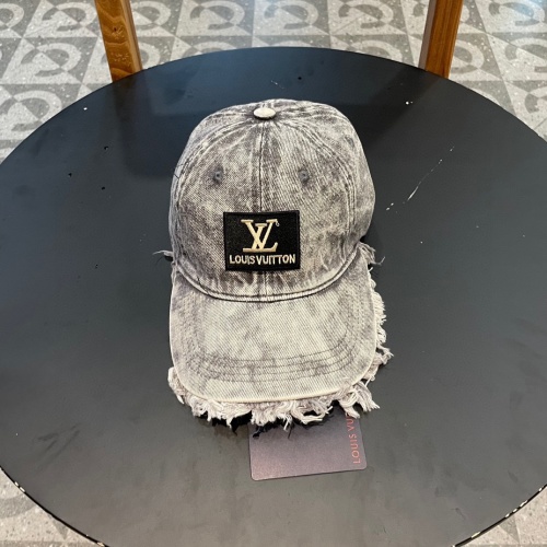 Louis Vuitton Baseball Cap Distressed Washed Denim Hat for Women and Men 1 Louis Vuitton Baseball Cap Distressed Washed Denim Hat for Women and Men