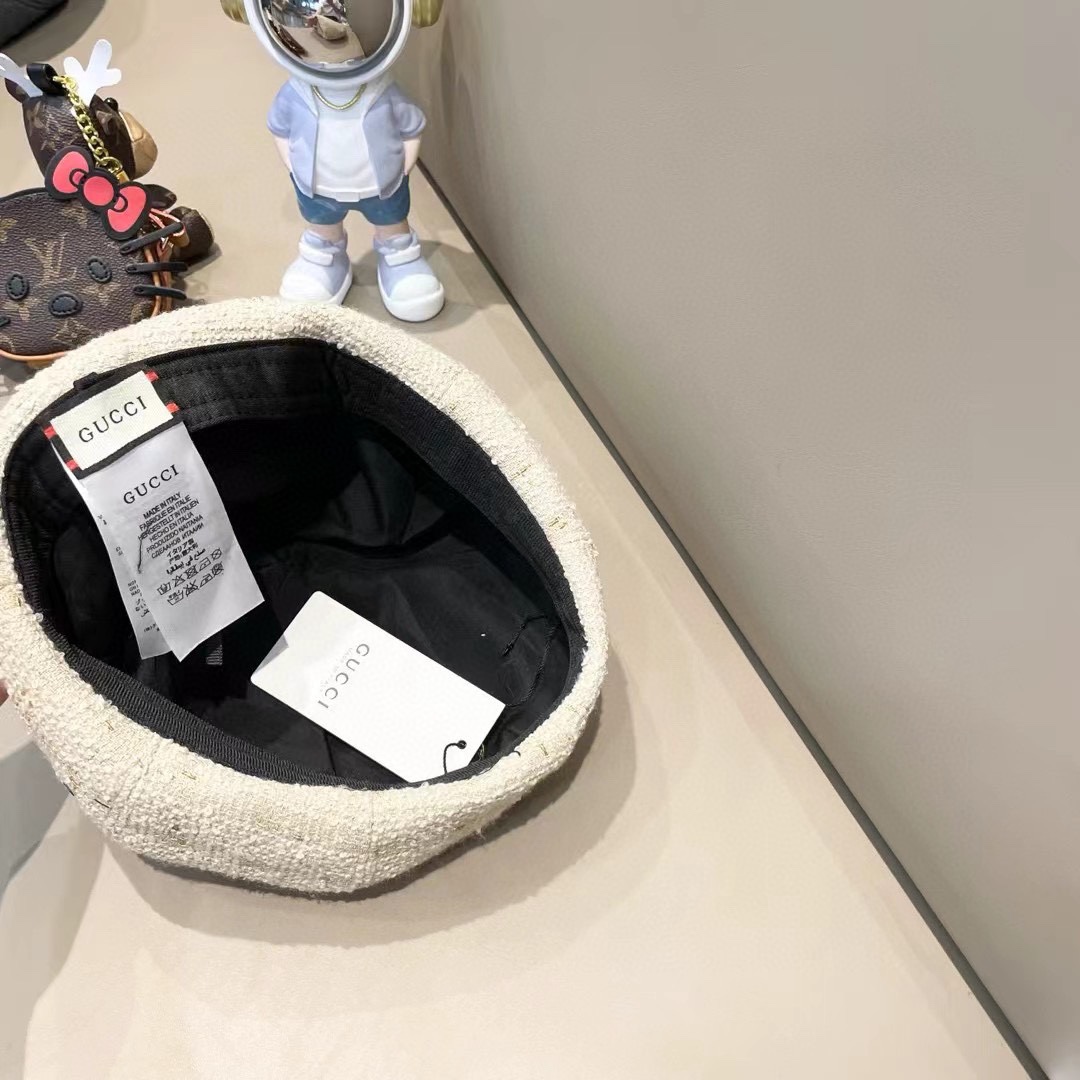 古奇Gucci搭严选帽子女贝雷帽Ins网红南瓜帽显脸小八角帽蓓蕾画家