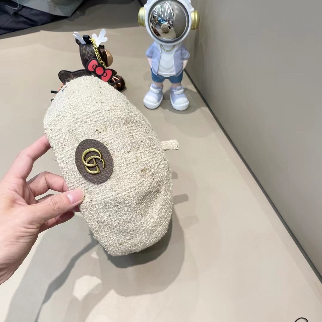 古奇Gucci搭严选帽子女贝雷帽Ins网红南瓜帽显脸小八角帽蓓蕾画家
