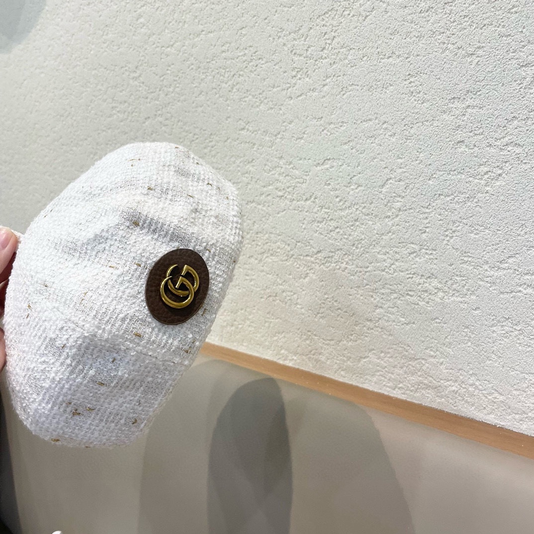 古奇Gucci搭严选帽子女贝雷帽Ins网红南瓜帽显脸小八角帽蓓蕾画家