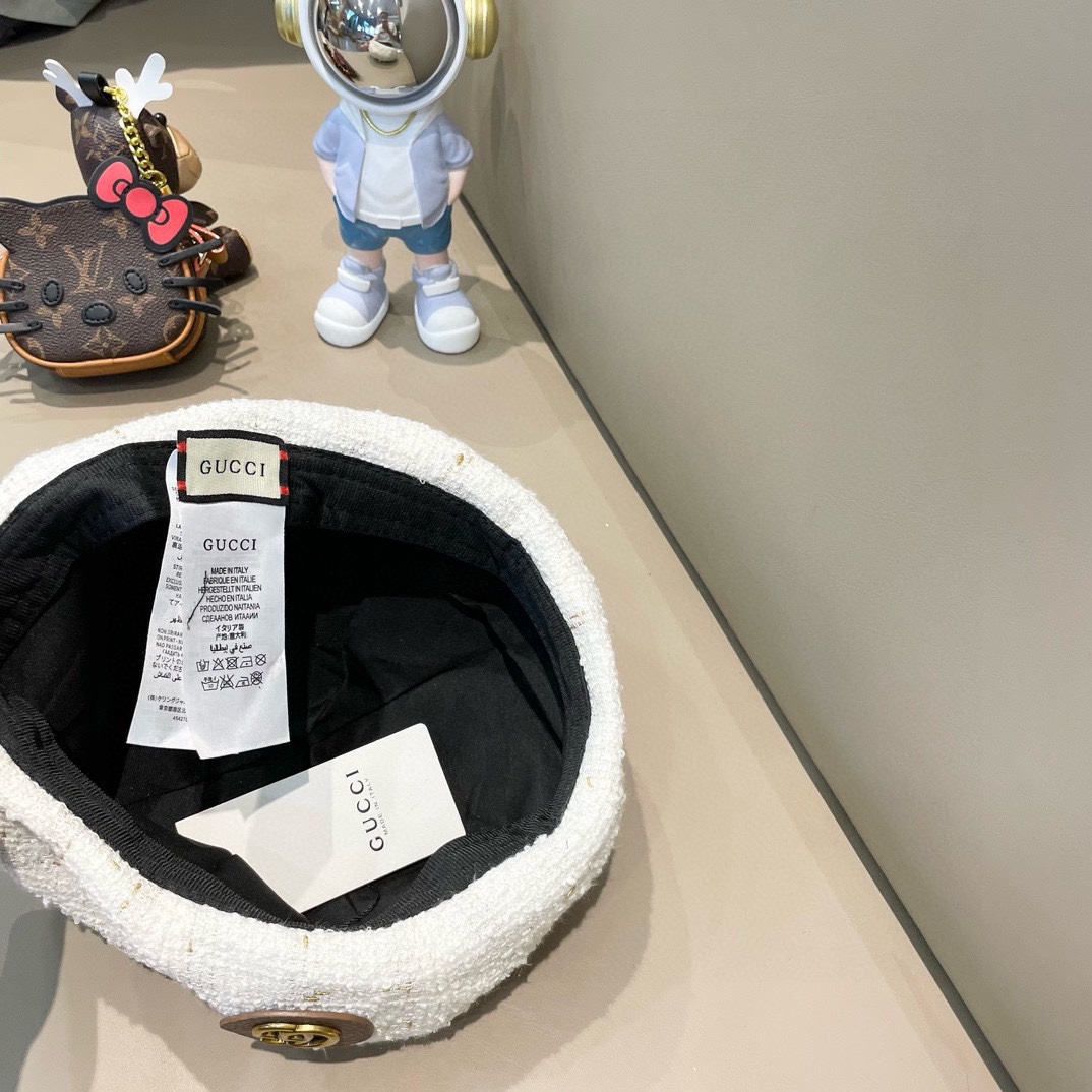 古奇Gucci搭严选帽子女贝雷帽Ins网红南瓜帽显脸小八角帽蓓蕾画家