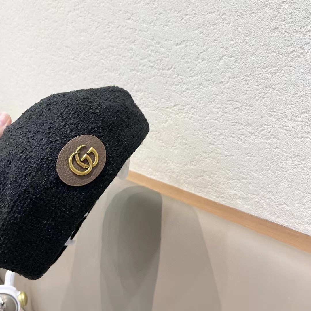 古奇Gucci搭严选帽子女贝雷帽Ins网红南瓜帽显脸小八角帽蓓蕾画家