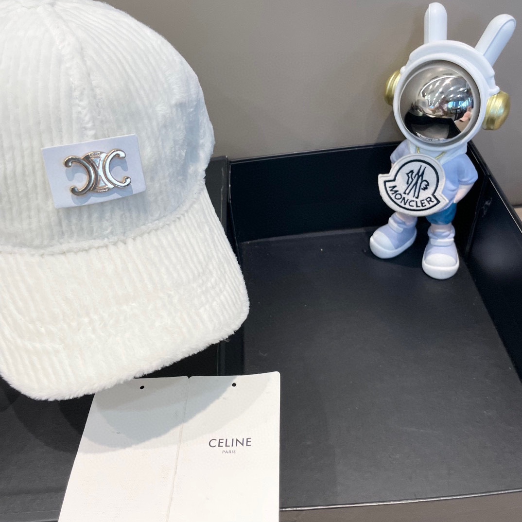  Celine赛琳新款韩版ins毛绒竖条纹鸭舌帽子女冬季保暖防寒百搭弯檐棒球帽男