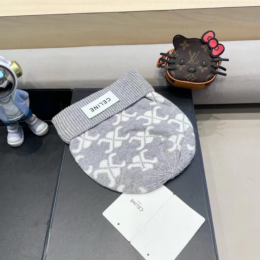  CELINE塞琳2024秋冬新款针织羊毛帽，毛线帽，50羊毛%50兔毛，跑量多色