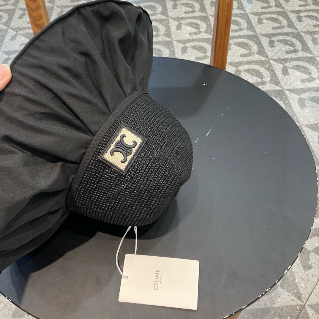 celien塞琳夏季新款韩版户外出游防晒太阳帽大帽檐遮脸渔夫帽夏天遮阳帽