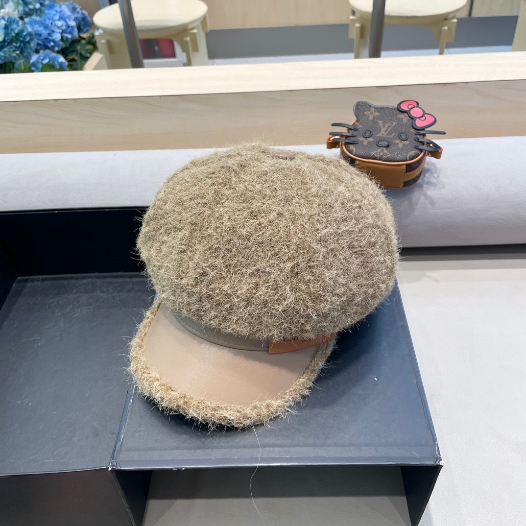  Dior迪奥新款韩版2024年秋冬休闲鸭舌帽   时尚字母拼接女士贝雷帽子