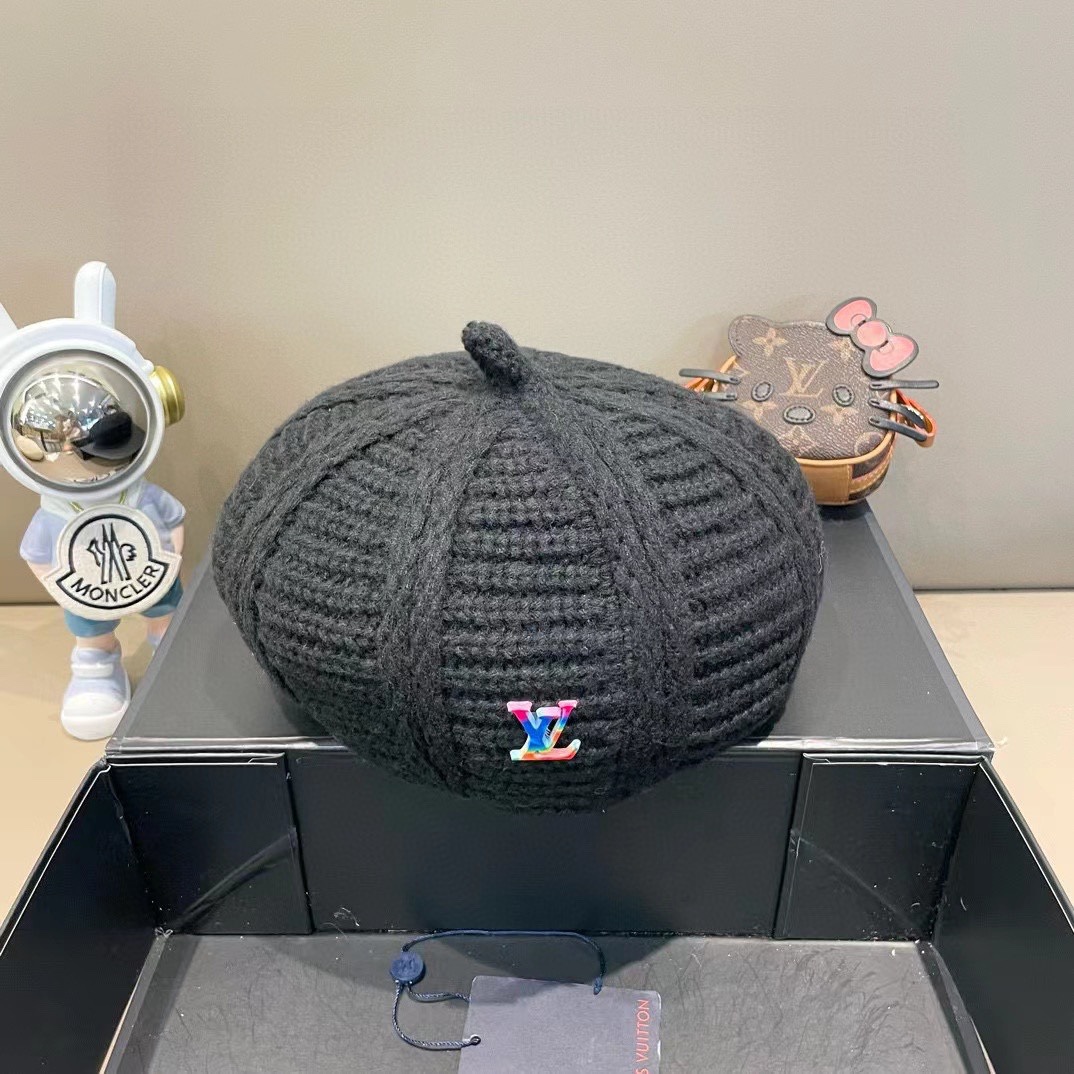 NO:670722,LV Louis Vuitton knitted beret, super versatile hat, head circumference about 57cm, bucket hat, baseball cap, knitted hat, hat, louis vuitton, louis vuitton, espadrilles, hats19860909LV路易威登针织贝雷帽,帽型超百搭,头围57cm左右帽子渔夫帽棒球帽针织帽,帽子,louis vuitton,louis vuitton,espadrilles,hats,hat
