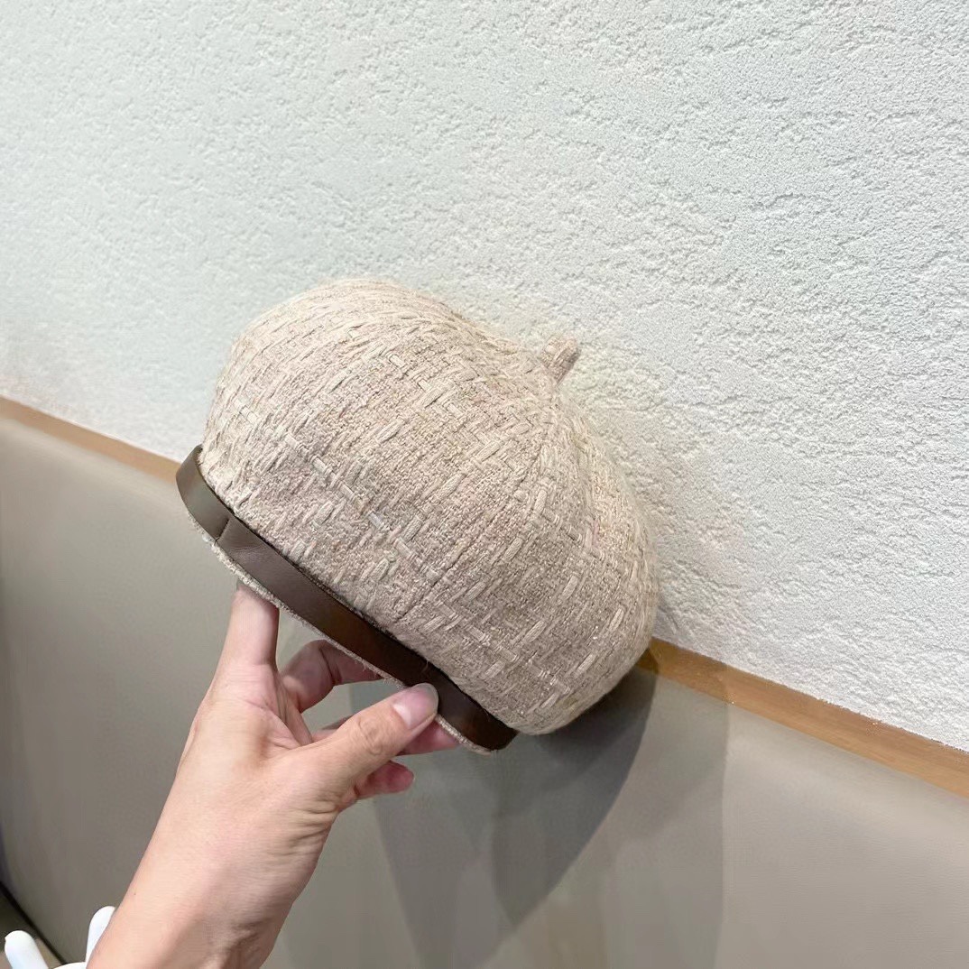  PRADA普拉达贝雷帽女秋冬圆脸显脸小蓓蕾帽网红潮日系复古休闲百搭画家帽