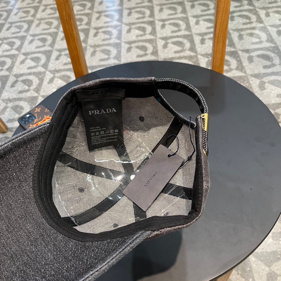   PRADA普拉达新款拼接 棒球帽，男女款鸭舌帽