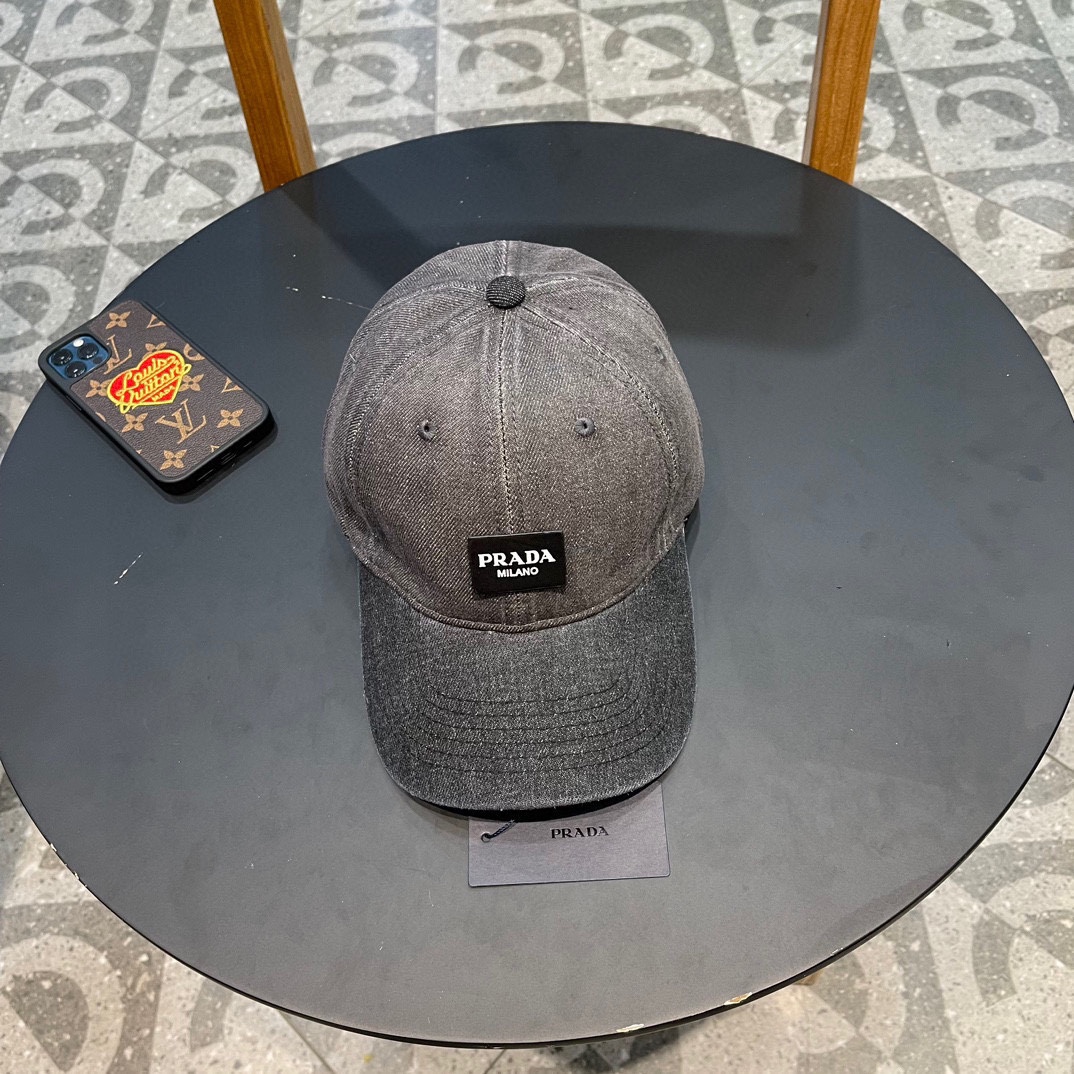   PRADA普拉达新款拼接 棒球帽，男女款鸭舌帽
