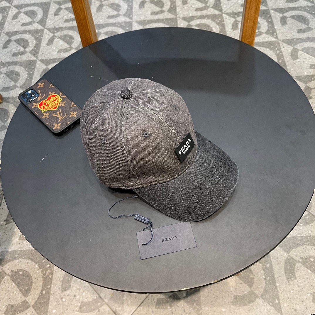   PRADA普拉达新款拼接 棒球帽，男女款鸭舌帽