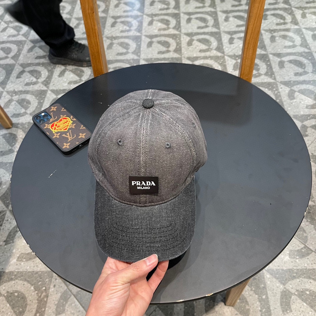   PRADA普拉达新款拼接 棒球帽，男女款鸭舌帽
