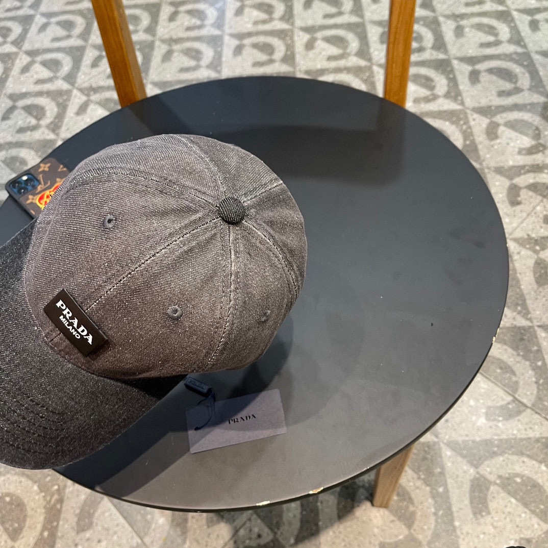   PRADA普拉达新款拼接 棒球帽，男女款鸭舌帽