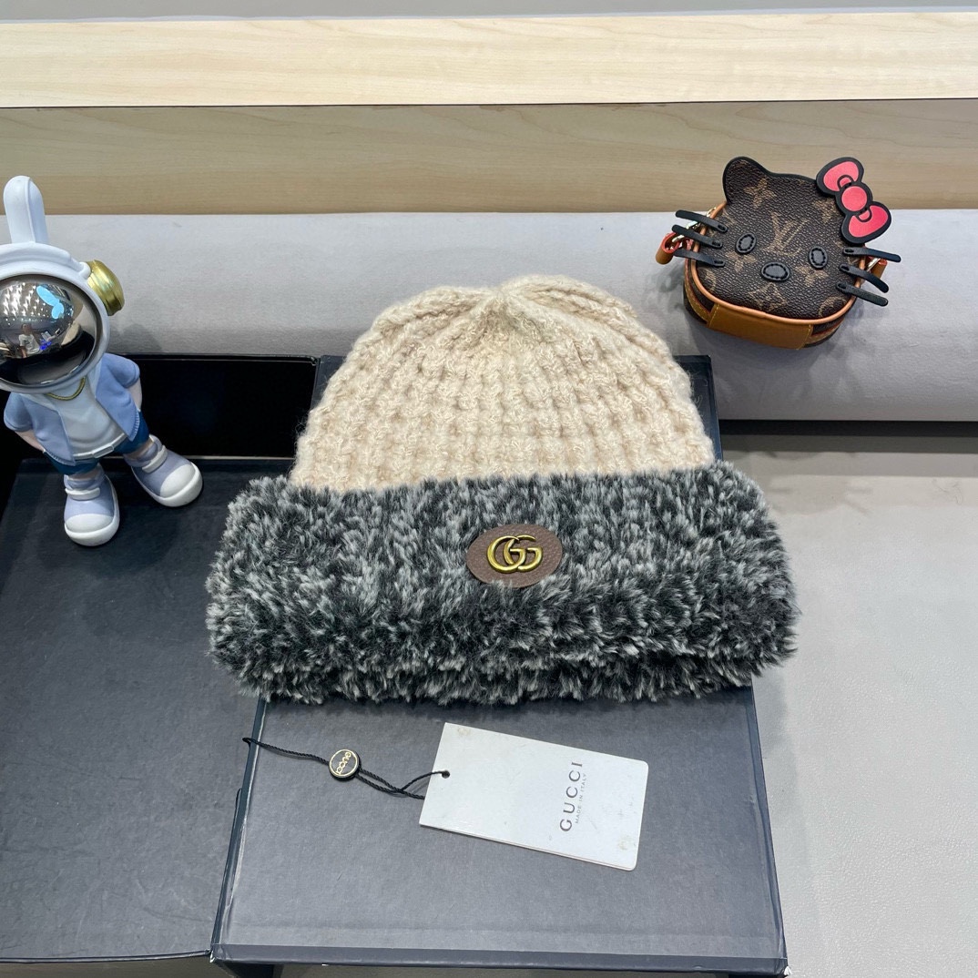 NO:215431,GUCCI new wool hat for women in autumn and winter thickened warm ear protection face small fluffy big head circumference knit hat fisherman hat baseball hat knit hat, hat, gucci, espadrilles, hats19860909GUCCI古奇新款毛线帽子女秋冬季加厚保暖护耳显脸小毛绒绒大头围针织帽帽子渔夫帽棒球帽针织帽,帽子,gucci,espadrilles,hats,hat