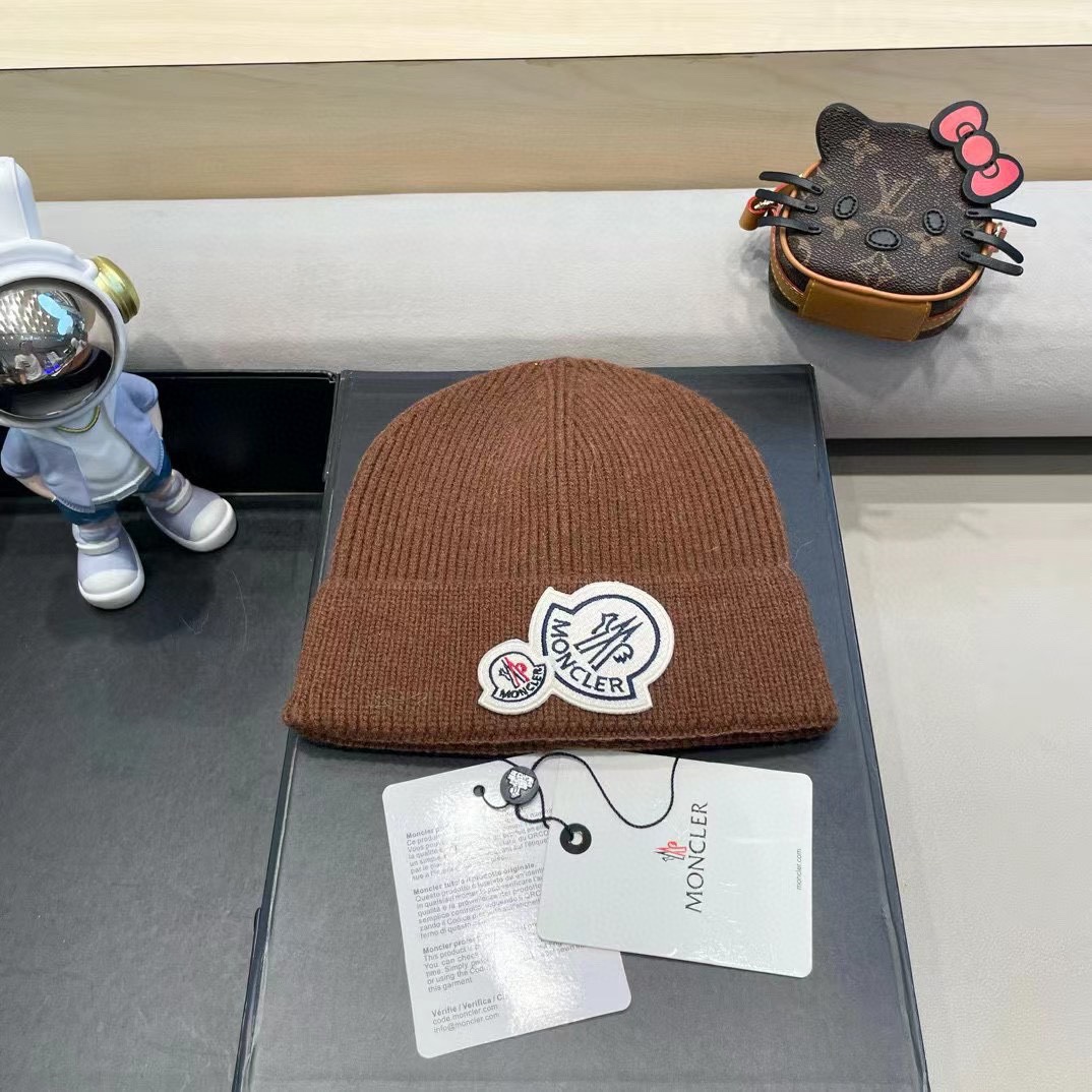 👒蒙‌口Moncler👒官‌网最新‎双LOGO蒙​口针​织‌帽‎，配​蒙口专​柜‎防尘‌袋，防伪‎标签​