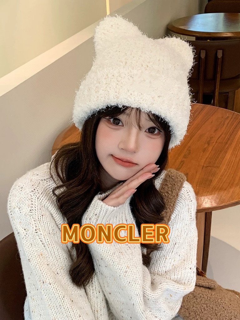 NO:580529,Moncler Mouth Cute Bear Ears Plush Hat Women's Autumn and Winter Warm Ear Protection Plus Velvet Thick Knitted Wool Pullover Cold Hat Hat Fisherman Hat Baseball Cap Knitted Hat, Hat, Moncler, espadrilles, hats19860909moncler蒙口可爱小熊耳朵毛绒帽子女秋冬季保暖护耳加绒加厚针织毛线套头冷帽帽子渔夫帽棒球帽针织帽,帽子,Moncler,espadrilles,hats,hat