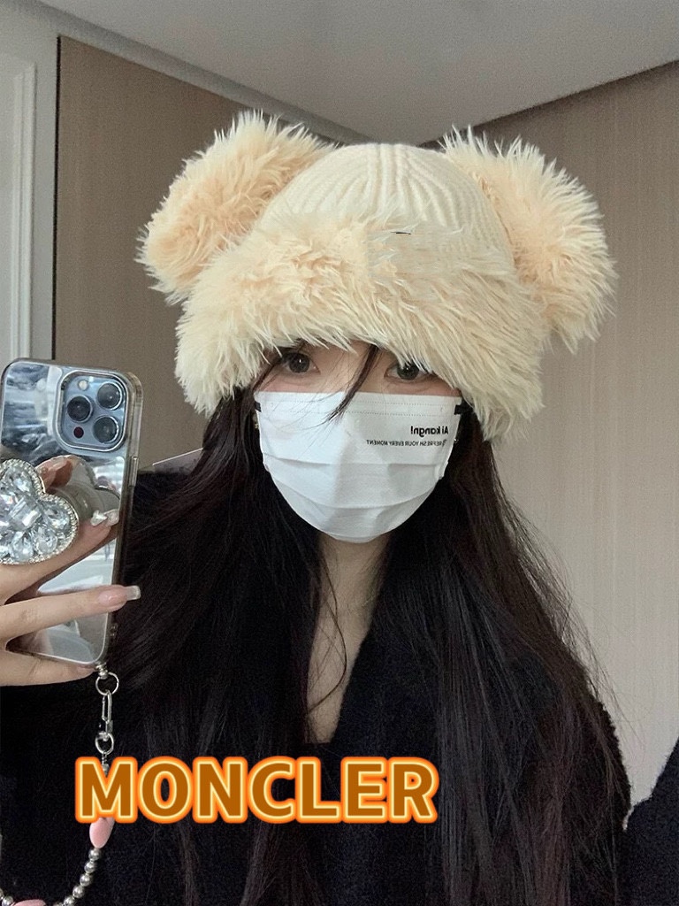 NO:580583,Mouth moncler cute puppy ears plush knitted woolen hat for women winter plus velvet thickened warm versatile ear protection pullover hat fisherman hat baseball cap knitted hat, hat, Moncler, espadrilles, hats19860909蒙口moncler可爱小狗耳朵毛绒针织毛线帽子女冬季加绒加厚保暖百搭护耳套头帽帽子渔夫帽棒球帽针织帽,帽子,Moncler,espadrilles,hats,hat