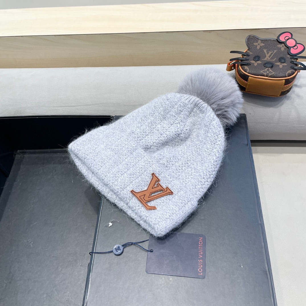 【LV路易威登】2024秋冬款女款专柜款针织毛线帽，大牌设计～秋冬穿搭必备