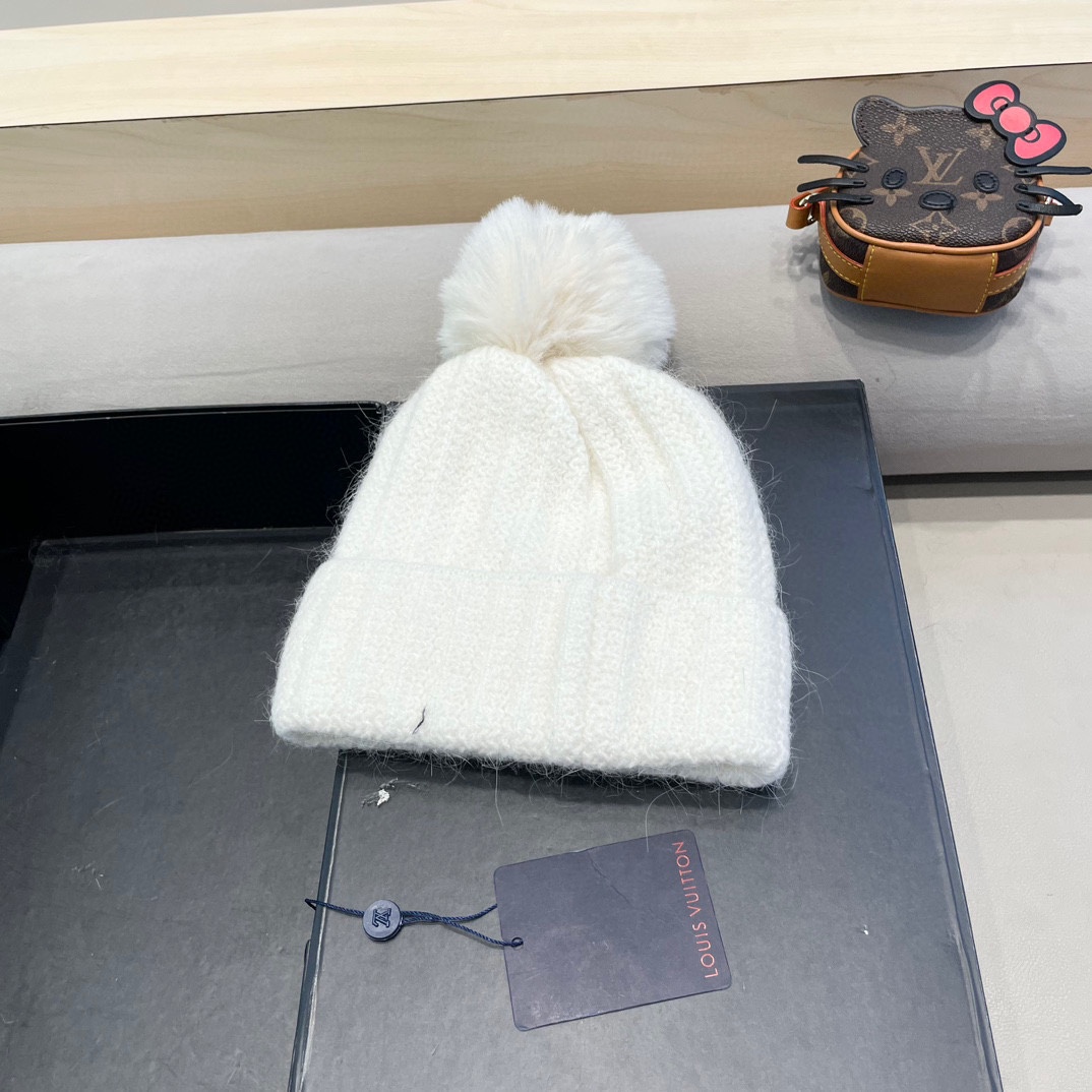 【LV路易威登】2024秋冬款女款专柜款针织毛线帽，大牌设计～秋冬穿搭必备