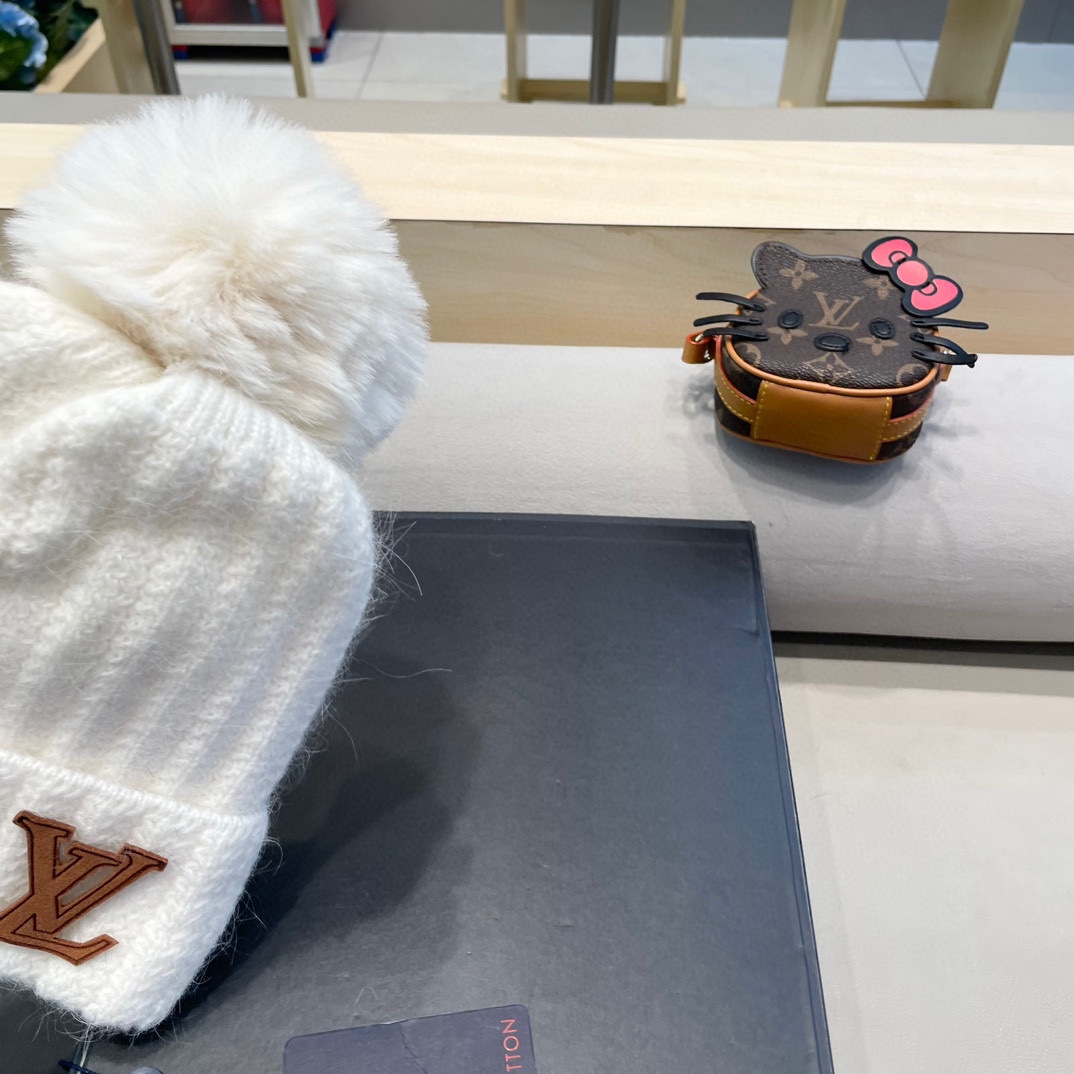 【LV路易威登】2024秋冬款女款专柜款针织毛线帽，大牌设计～秋冬穿搭必备