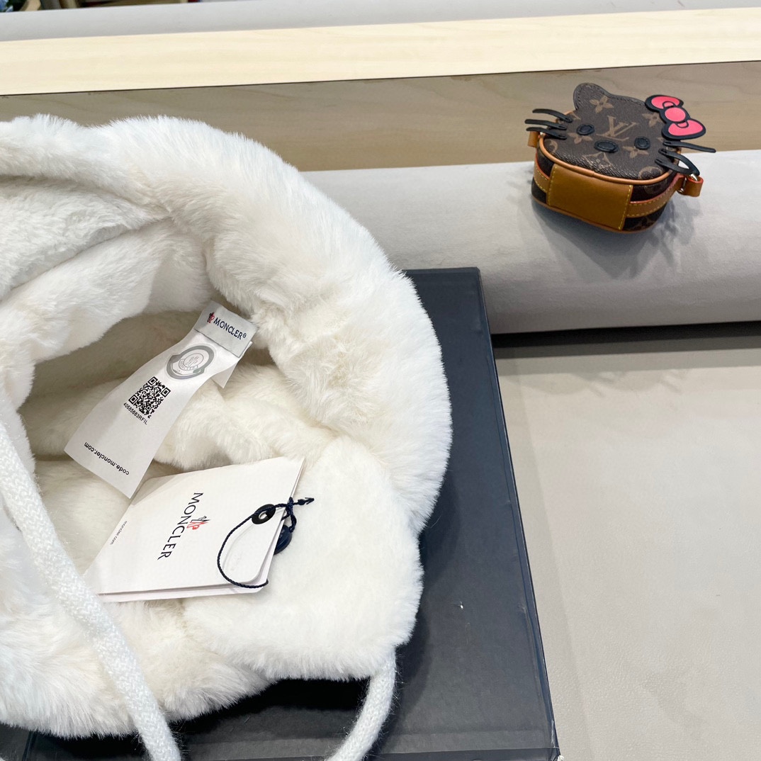 蒙口Moncler2024新款冬季毛绒渔夫帽加厚保暖防风护耳雷锋帽东北显脸小