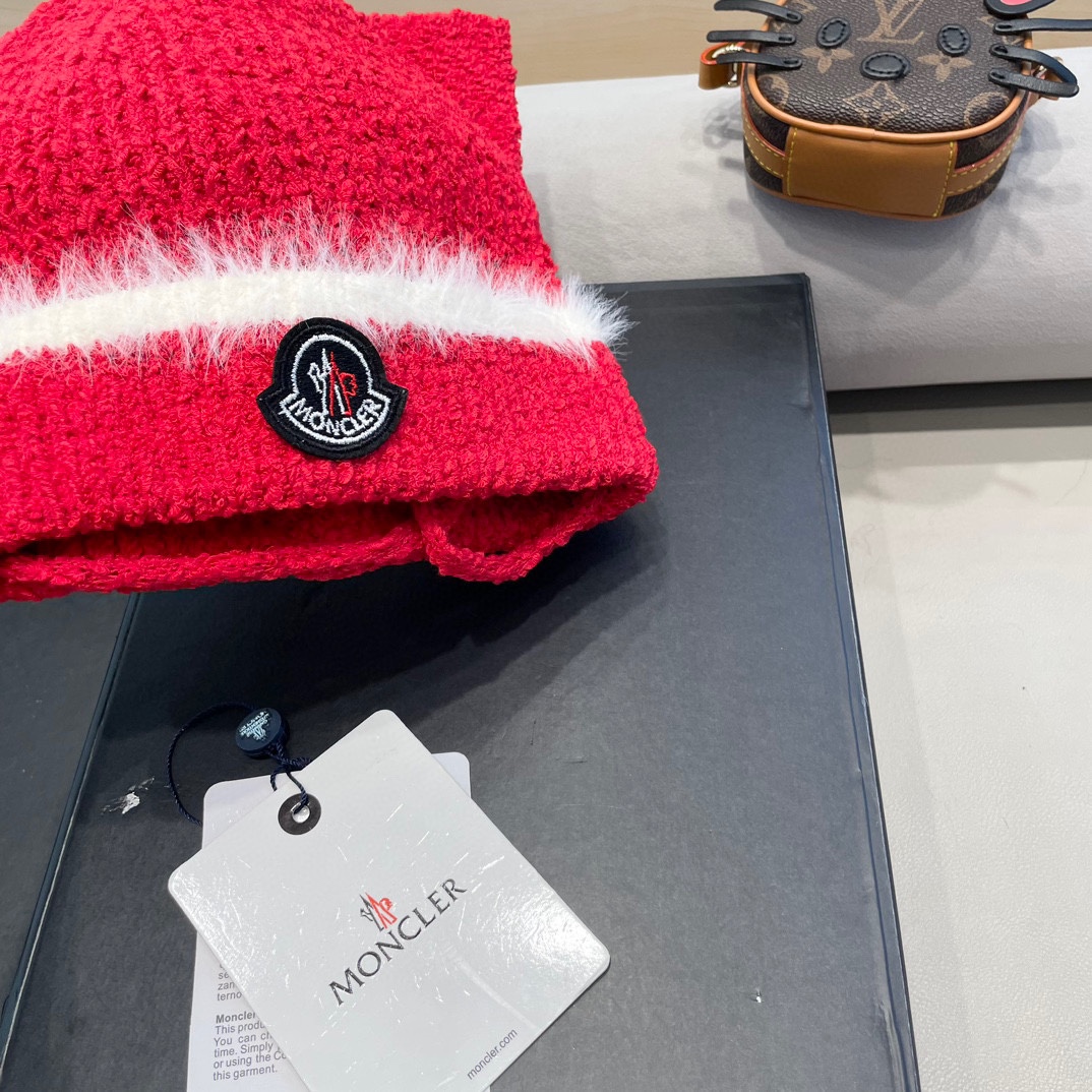 蒙口Moncler2024秋冬卡通可爱狐狸针织帽子女保暖防寒学生百搭套头毛线冷帽潮