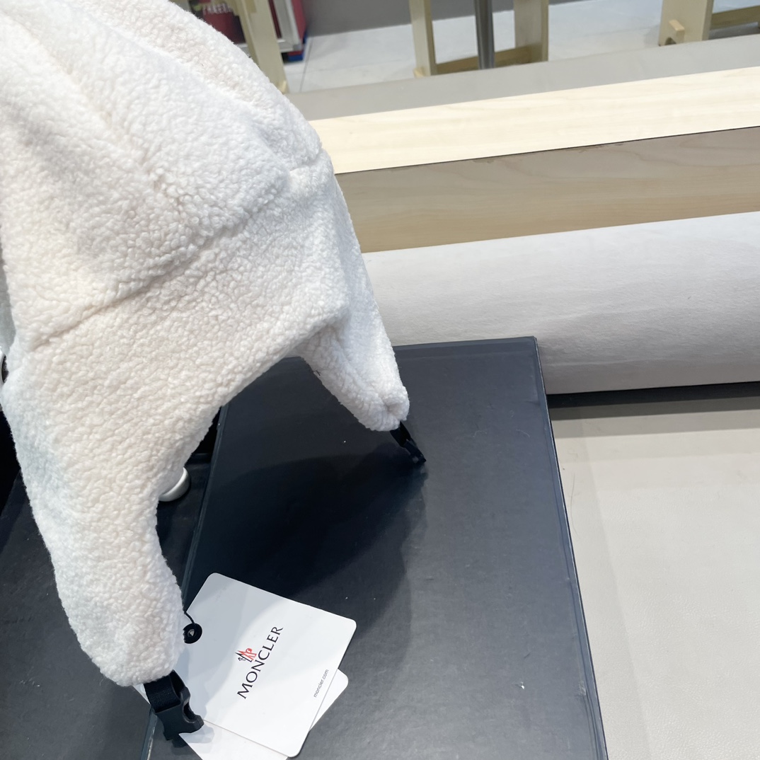 moncler蒙口潮牌保暖防寒羊羔绒雷锋帽秋冬季男女骑行护耳帽