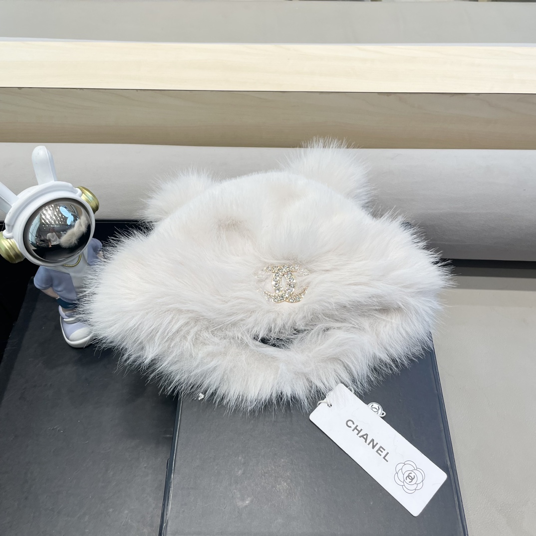 NO:704101,Chanel Chanel Cute Bear Ears Hat Women's Autumn and Winter New Atmosphere Versatile Warm Plush Ear Hat Hat Fisherman Hat Baseball Cap Knitted Hat, Hat, chanel, chanel, espadrilles, hats19860909Chanel香奈儿可爱小熊耳朵帽子女秋冬新款氛围感百搭保暖毛绒护耳帽帽子渔夫帽棒球帽针织帽,帽子,chanel,chanel,espadrilles,hats,hat
