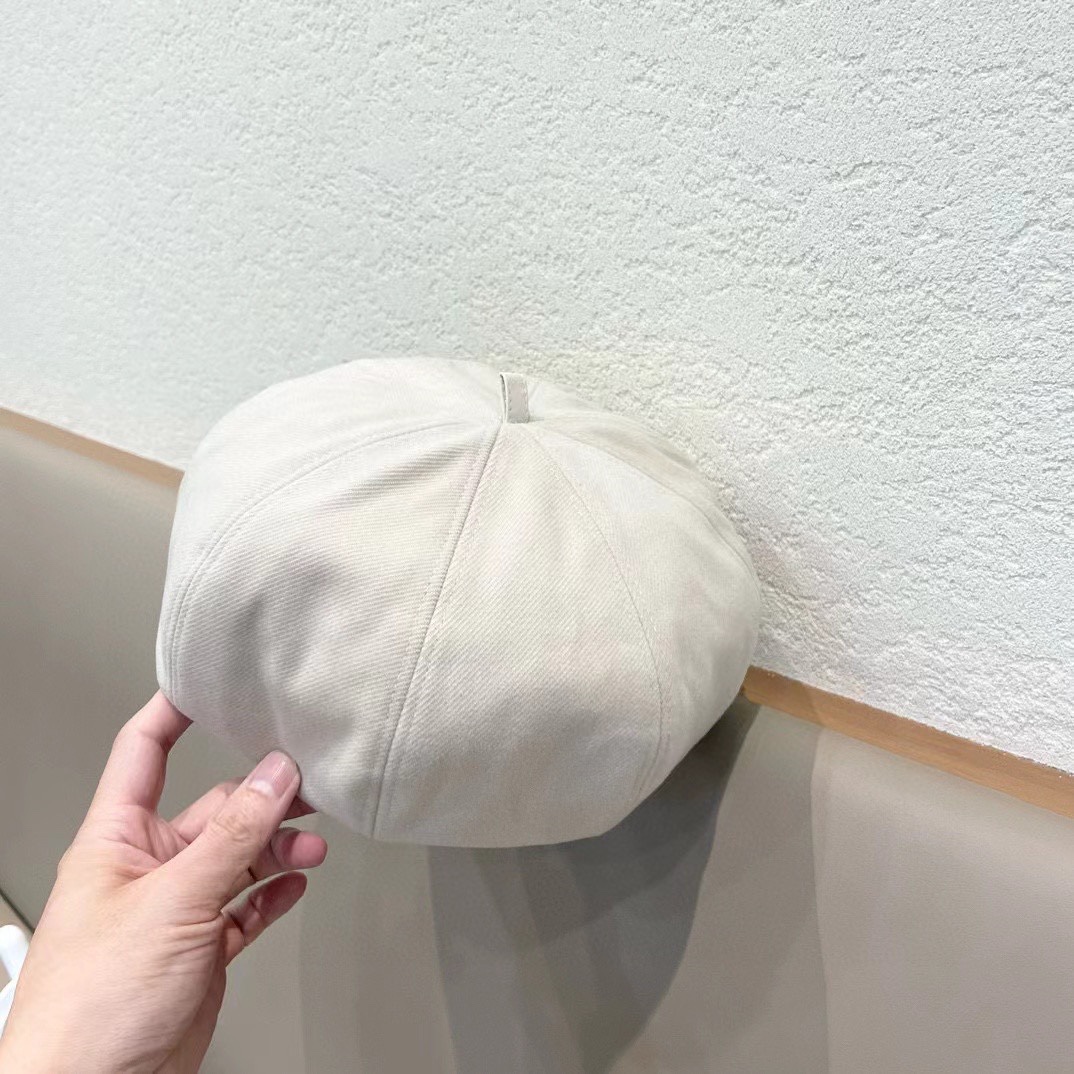 PRADA普拉达 贝雷帽南瓜女春秋款显脸韩系大头围2024新款