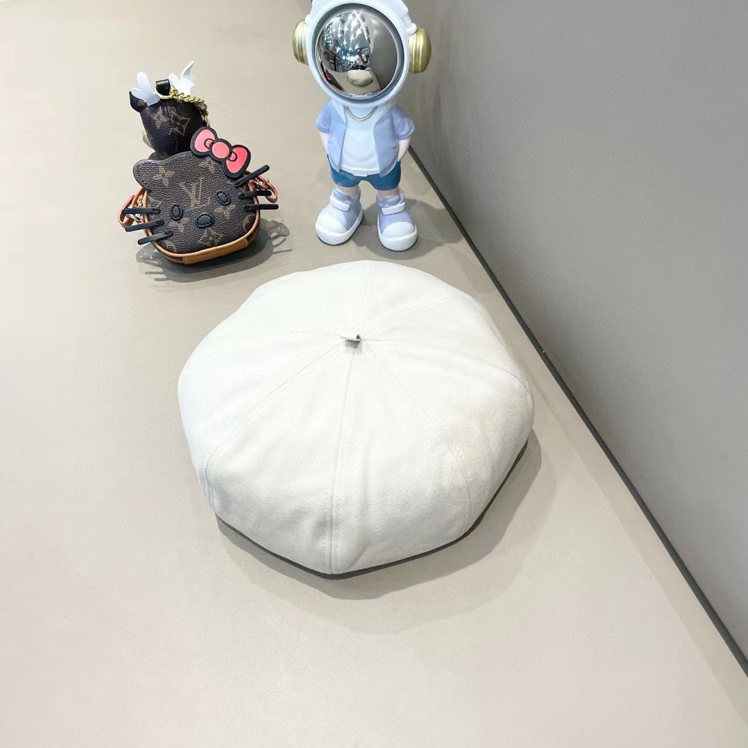 PRADA普拉达 贝雷帽南瓜女春秋款显脸韩系大头围2024新款