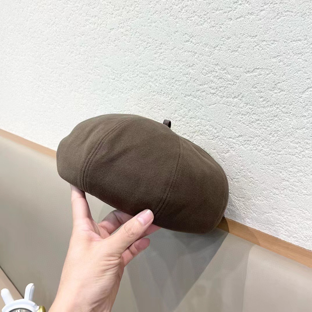 PRADA普拉达 贝雷帽南瓜女春秋款显脸韩系大头围2024新款