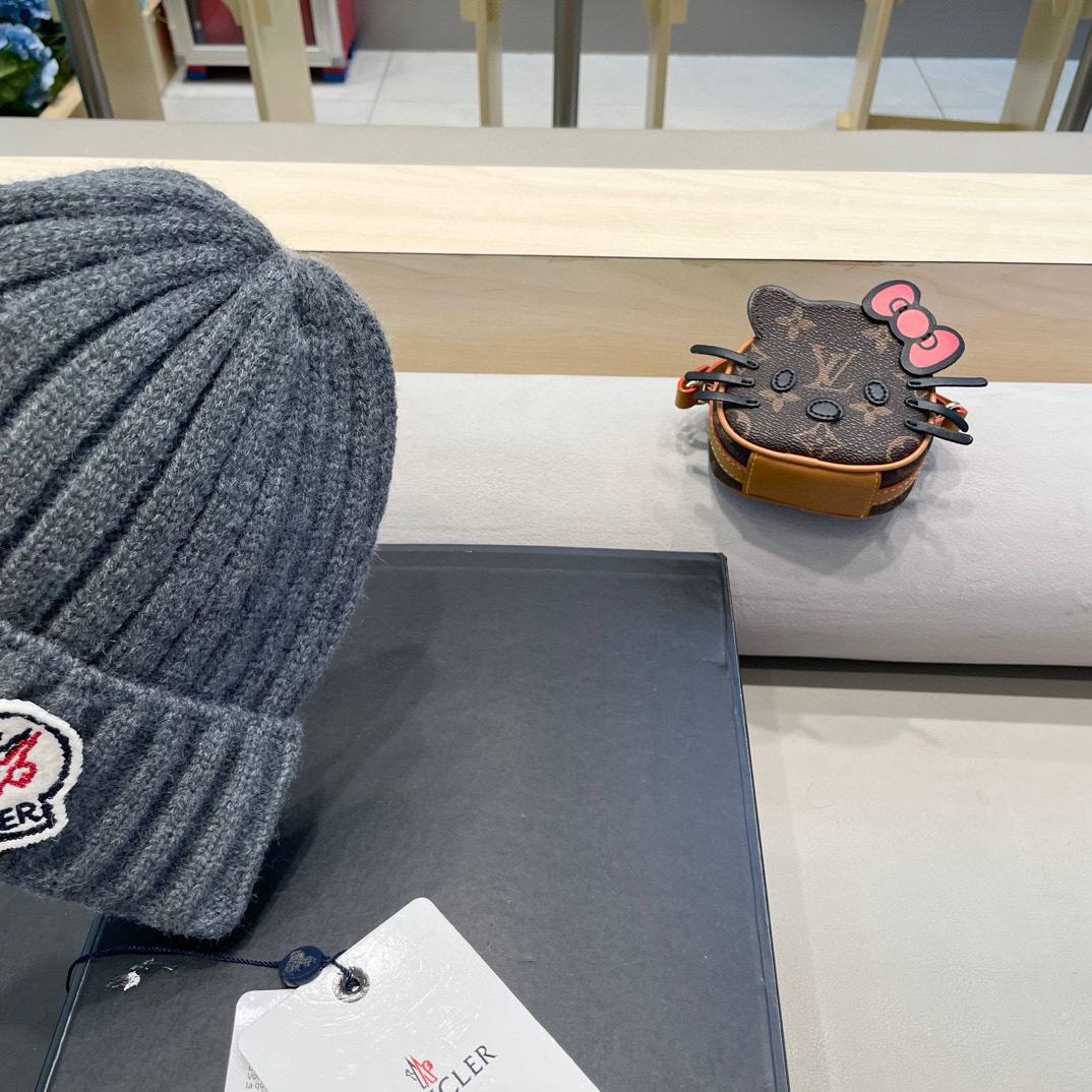 【MONCLER蒙口】2024秋冬新款针织毛球毛线帽#非常有质感的一款～闭眼入