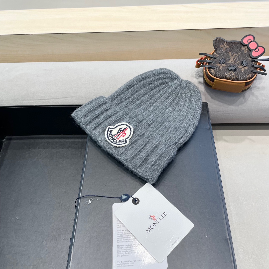 【MONCLER蒙口】2024秋冬新款针织毛球毛线帽#非常有质感的一款～闭眼入