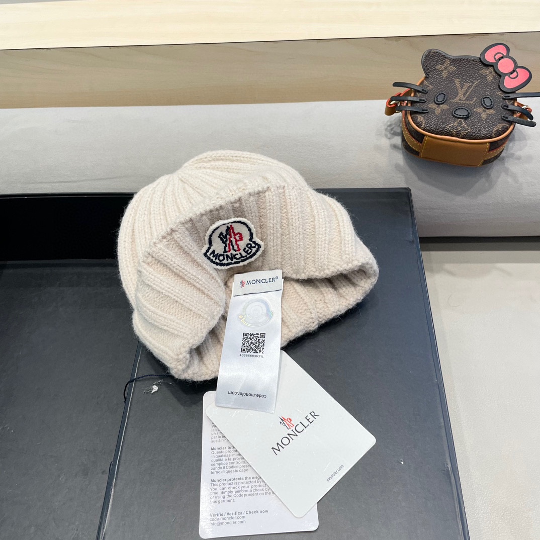【MONCLER蒙口】2024秋冬新款针织毛球毛线帽#非常有质感的一款～闭眼入