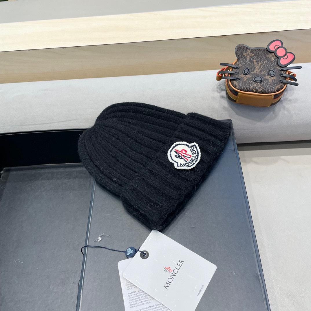 【MONCLER蒙口】2024秋冬新款针织毛球毛线帽#非常有质感的一款～闭眼入