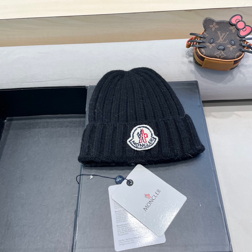 【MONCLER蒙口】2024秋冬新款针织毛球毛线帽#非常有质感的一款～闭眼入