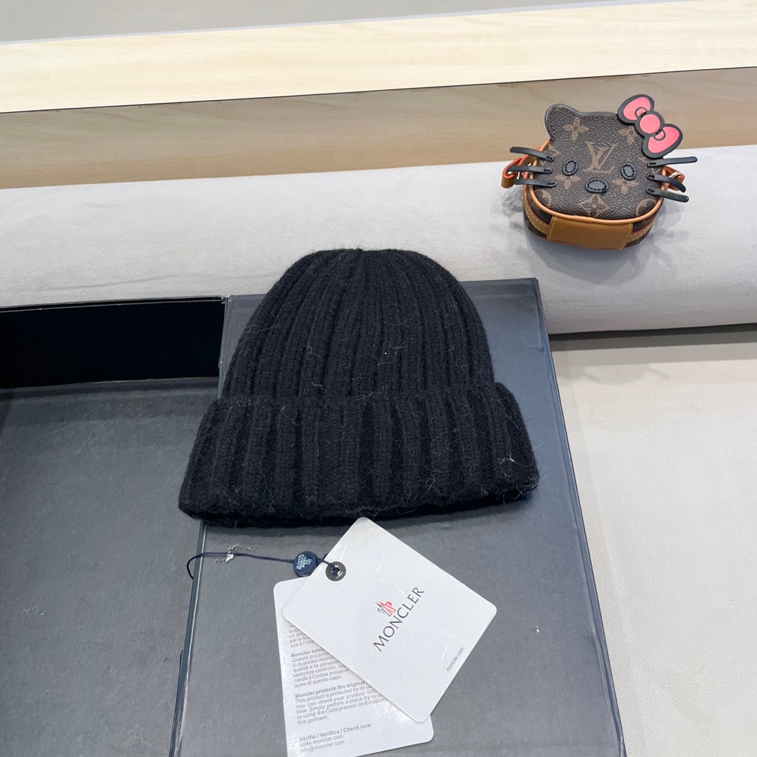 【MONCLER蒙口】2024秋冬新款针织毛球毛线帽#非常有质感的一款～闭眼入