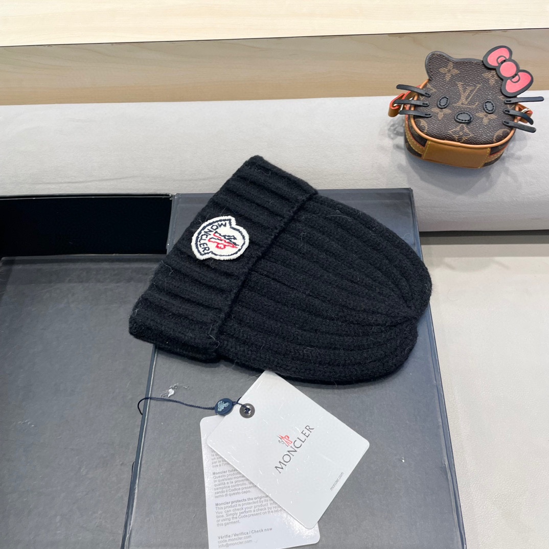 【MONCLER蒙口】2024秋冬新款针织毛球毛线帽#非常有质感的一款～闭眼入