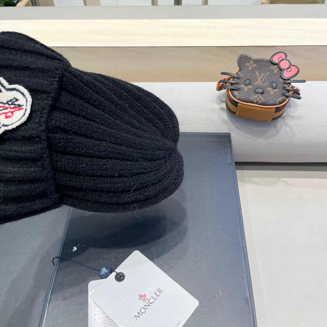 【MONCLER蒙口】2024秋冬新款针织毛球毛线帽#非常有质感的一款～闭眼入