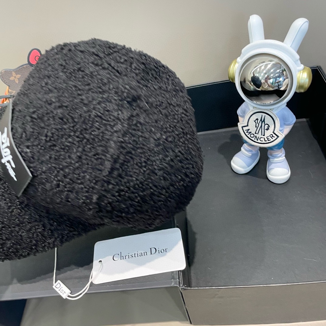 DIOR迪奥 2024 秋冬新款官网同步羊羔毛刺绣棒球帽，整个帽子质感超级好，网红爆款休闲时尚 百搭，超