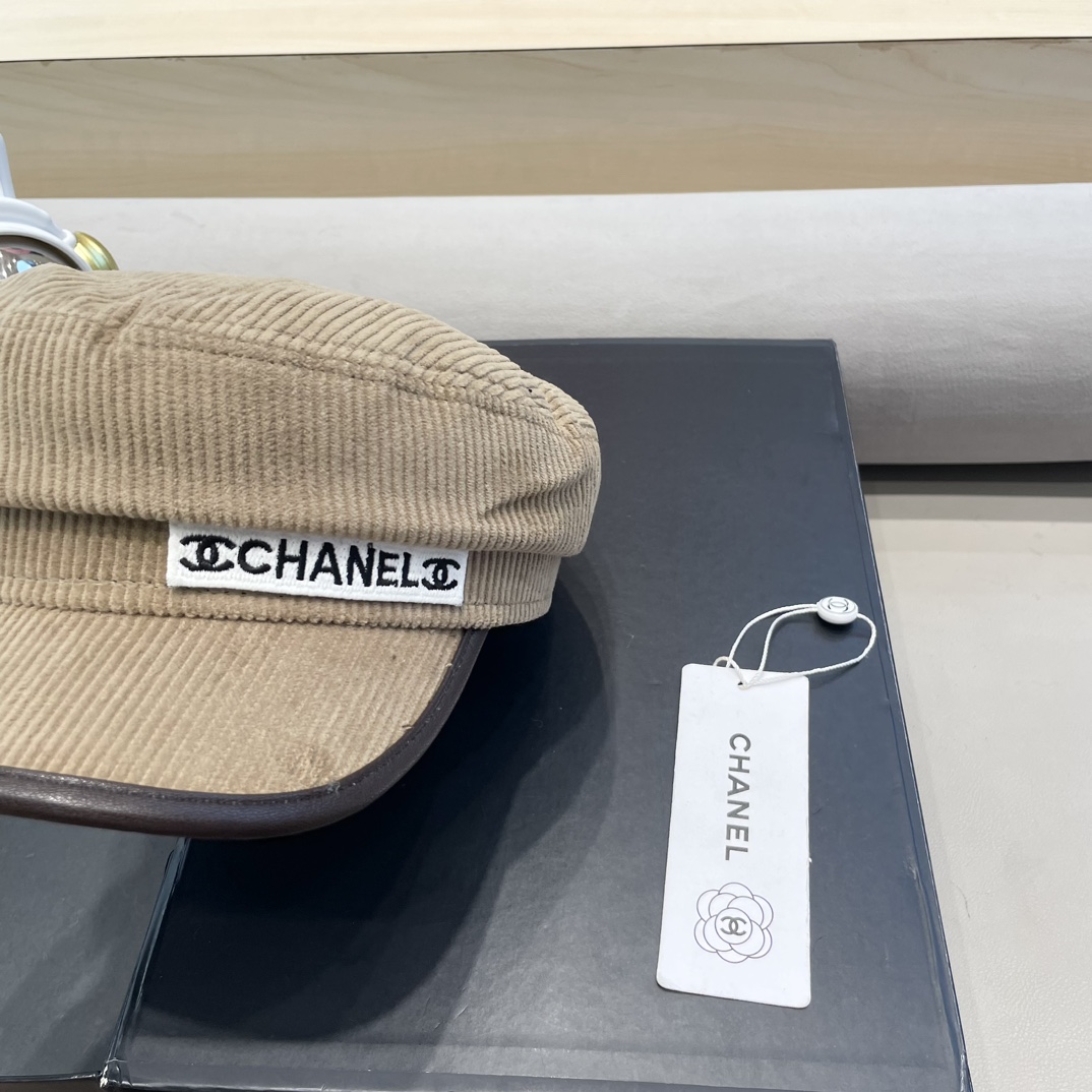 Chanel韩国东大门复古简约百搭帽子纯色气质贝雷帽