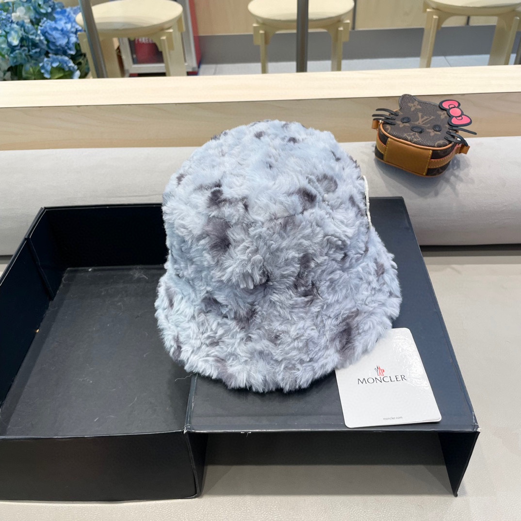 moncler韩版新款时尚扎染毛绒绒渔夫帽女款秋冬季日系休闲保暖遮脸盆帽潮