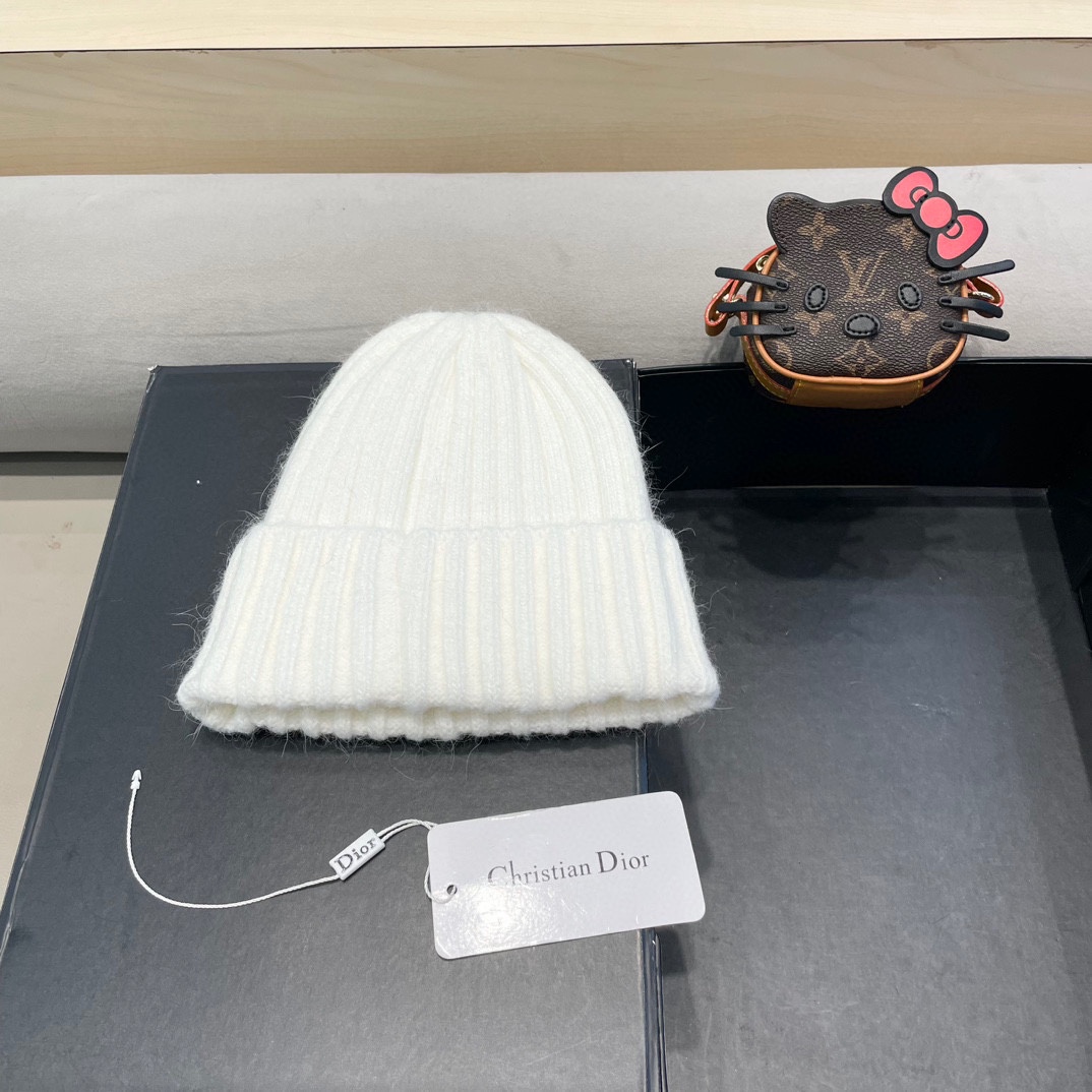 Dior 迪奥针织毛线帽，兔毛线帽👉