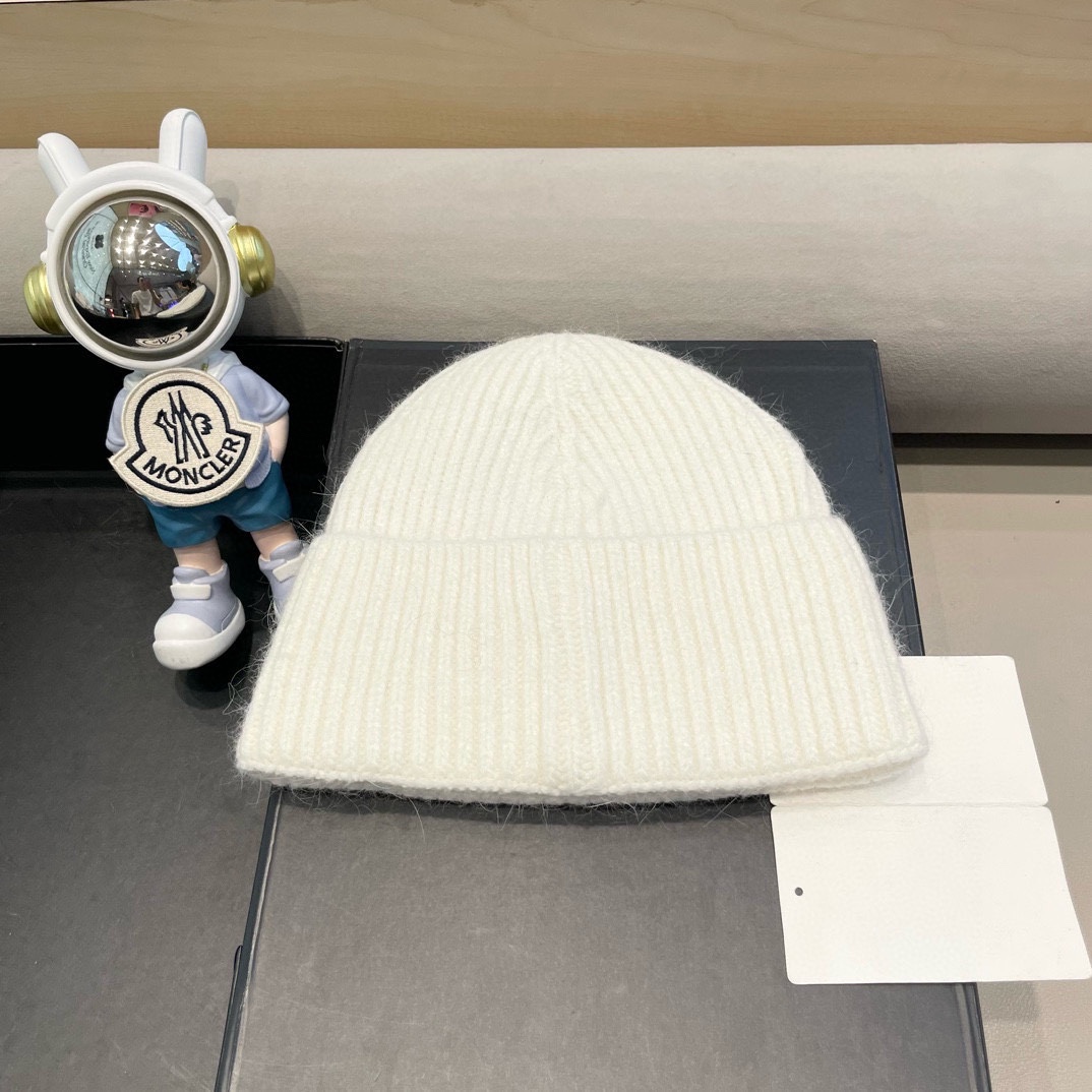 celine塞琳重工水钻珍珠兔毛毛线帽冬季粉色保暖针织帽滑雪护耳帽女包头冷帽