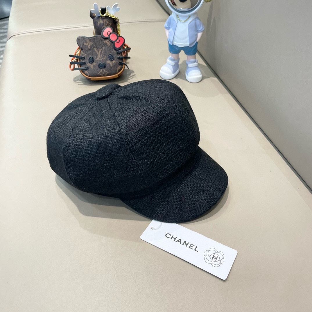 Chanel香奈儿秋季新款画家鸭舌帽，八角帽，头围57cm