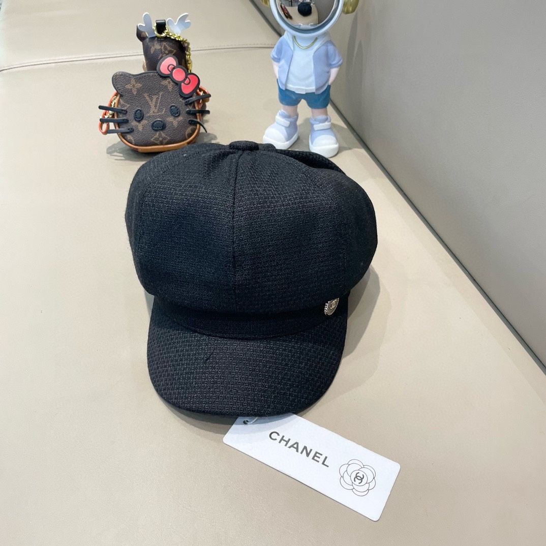 Chanel香奈儿秋季新款画家鸭舌帽，八角帽，头围57cm