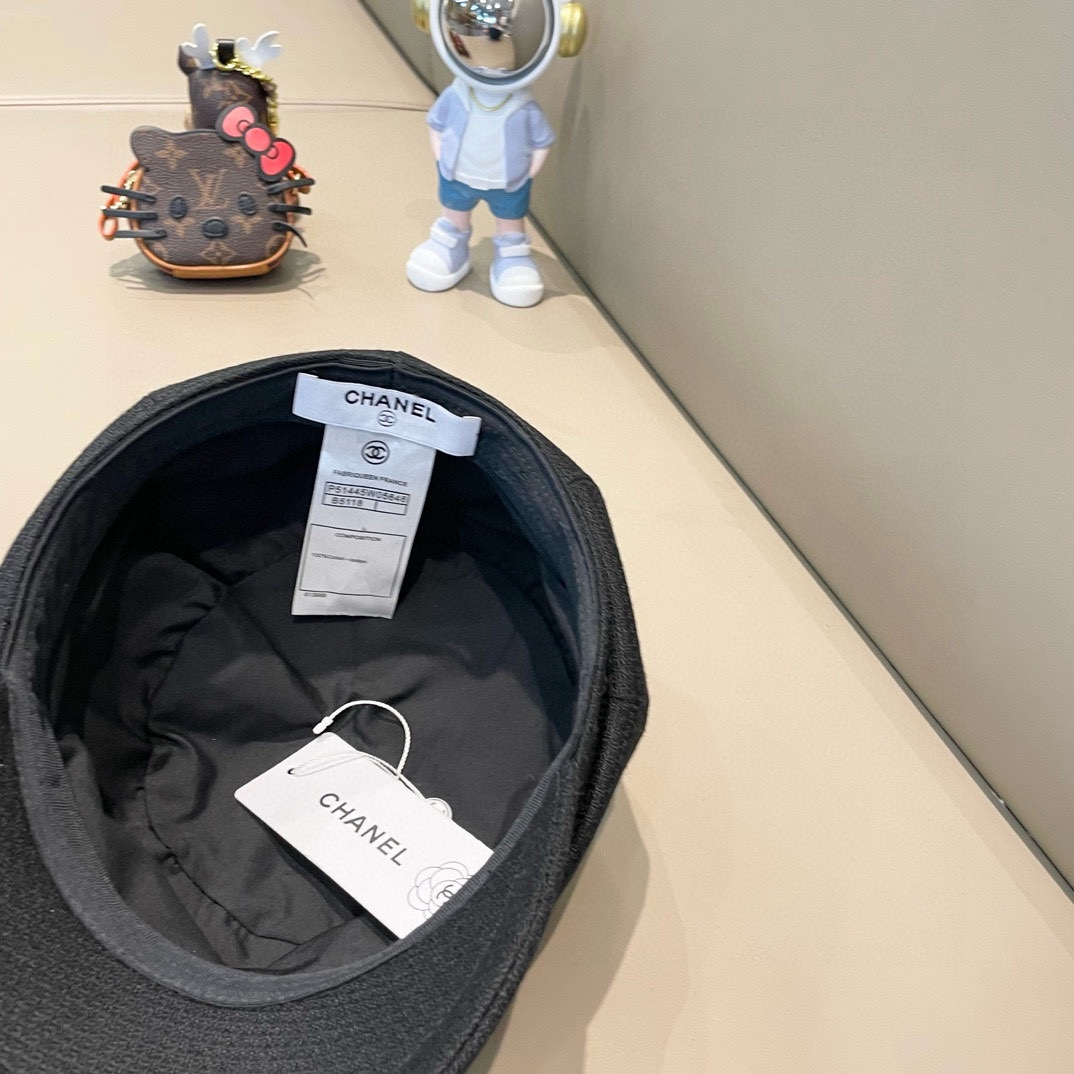 Chanel香奈儿秋季新款画家鸭舌帽，八角帽，头围57cm