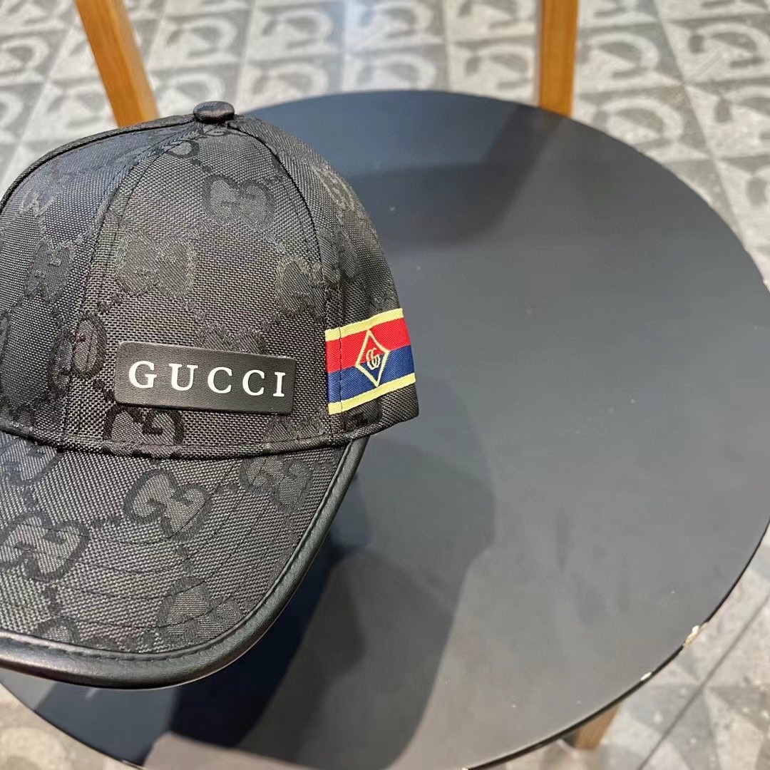 Gucci古奇新款原单棒球帽金属双G专柜最新款1:1开模订制正版开模五金原版帆布料+头层牛皮原厂品质！质