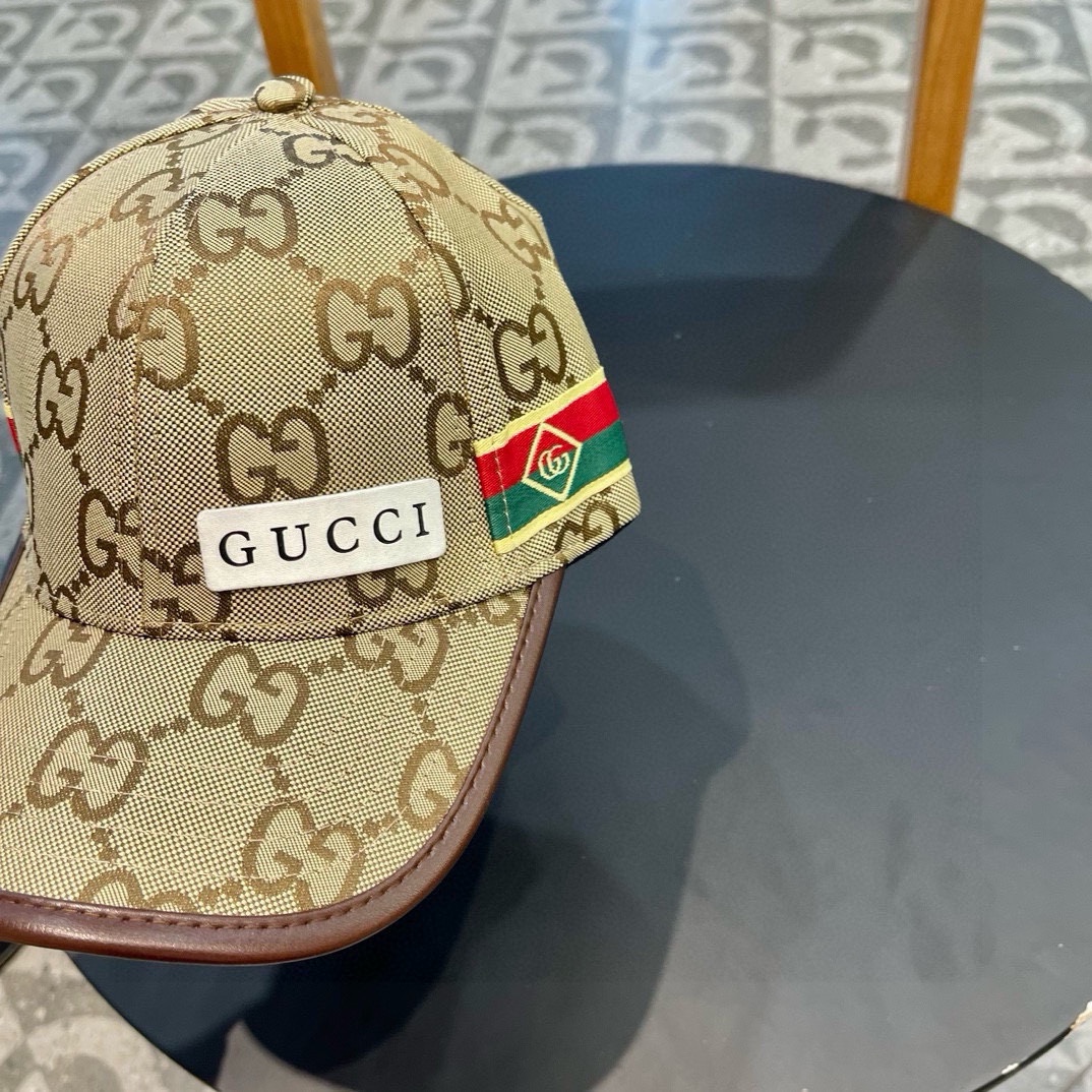 Gucci古奇新款原单棒球帽金属双G专柜最新款1:1开模订制正版开模五金原版帆布料+头层牛皮原厂品质！质